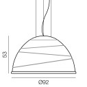 Babele Ø 92 cm lampada a sospensione Martinelli Luce dimensioni