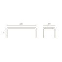 Bahamas Teak Table Grattoni dimensioni