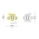 Bang Step Light-Applique Small lampada da esterno light Grey Slamp dimensioni