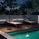 Barbell Solar LED lampada da terra solare ricaricabile Nero Zafferano ambientazione