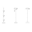 Barbell Solar LED lampada da terra solare ricaricabile Nero Zafferano dettaglio schema di montaggio