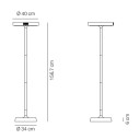 Barbell Solar LED lampada da terra solare ricaricabile Salvia Zafferano dimensioni