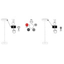 Barbell Solar LED lampada da terra solare ricaricabile Salvia Zafferano dettaglio modalità di utilizzo standard