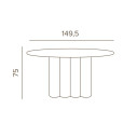 Barbuda Table Grattoni dimensioni