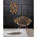 Knoll Bertoia Diamond Poltroncina Oro 18 K con cuscino ambientazione