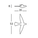 Birds Uccello Small Scultura in rete metallica Magis dimensioni