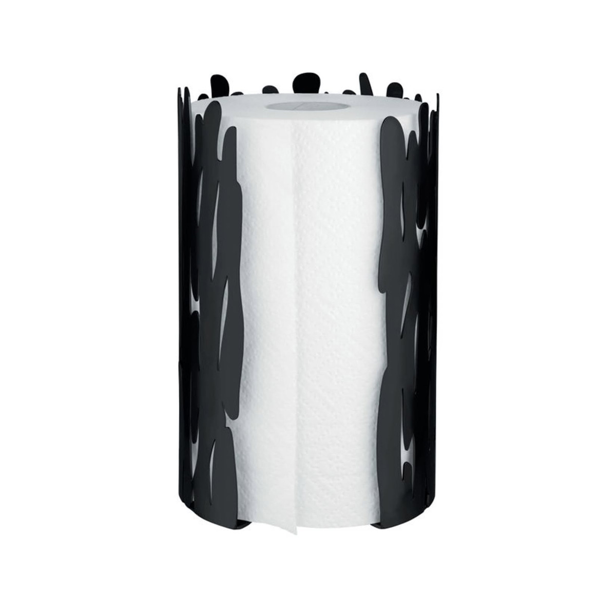 Alessi BM04 B Barkroll Portarotolo da cucina in acciaio colorato Nero