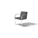 Knoll Mies Van Der Rohe Brno Poltroncina struttura piatta senza braccioli rivestiti vista