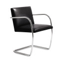 Knoll Mies Van Der Rohe Brno Poltroncina struttura tubolare senza braccioli rivestiti vista