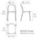 Brooklyn Sedia Vondom dimensioni