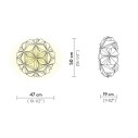 C'est La Vie Celing-Wall Medium lampada da parete-soffitto White Slamp dimensioni