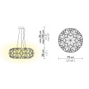 C'est La Vie Suspension Large lampada a sospensione Black Slamp dimensioni