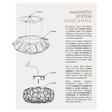 C'est La Vie Suspension Medium lampada a sospensione White Slamp dettaglio attacco magnetico