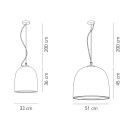 Campanone Outdoor lampada a sospensione Modo Luce dimensioni
