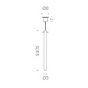 Canna Nuda Pendant lampada a sospensione Nemo Lighting dimensioni