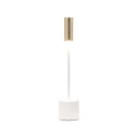  Carolina Pro LED lampada da tavolo Bianco lucido-Ottone spazzolato Zafferano vista