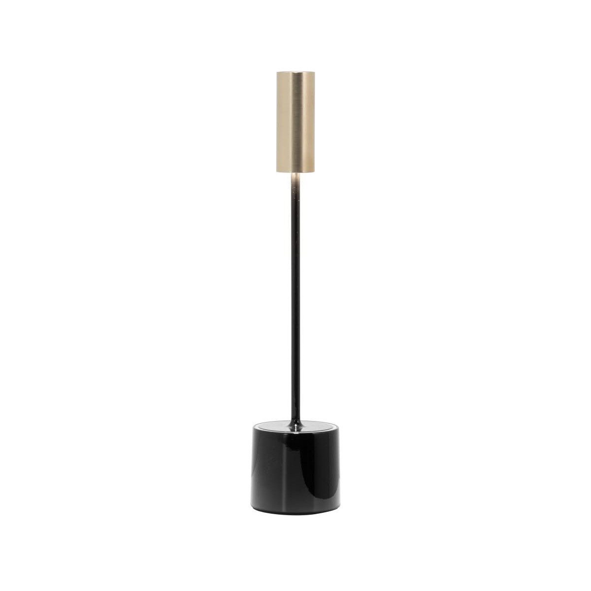 Carolina Pro LED lampada da tavolo Nero lucido-Ottone spazzolato