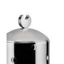 Alessi CB01, Barattolo Kalistò 1, acciaio inox 18/10, pomolo alluminio, design Clare Brass CSA, contenitore cucina Alessi dettaglio