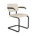 Knoll Breuer Cesca Relax Sedia con braccioli verniciata rivestita vista tessuto Puff Bronze