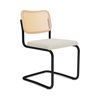 Knoll Breuer Cesca Sedia verniciata ultra opaco faggio naturale seduta rivestita