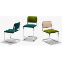 Knoll Breuer Cesca Sedia faggio naturale e seduta rivestita vista