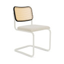 Knoll Breuer Cesca Sedia verniciata ultra opaco faggio nero seduta rivestita vista struttura rosso scuro ultra opaco