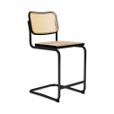 Knoll Breuer Cesca Sgabello Counter verniciato faggio nero vista