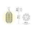 Chantal Suspension Medium lampada a sospensione White Slamp dimensioni