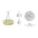 Clizia Suspension Large lampada a sospensione Orange Slamp dimensioni