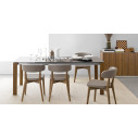 Connubia Tavolo Eminence CB/4724-R 130 B Vetro serigrafato tortora