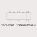 Connubia Tavolo Eminence CB/4724-R 160 C Scheda tecnica