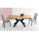 Connubia Tavolo Mikado CB/4789-R 130 Piano Nobilitato Rovere Tabacco Sedia Copenhagen