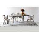 Connubia Tavolo Pentagon CB/4797-R 130 A Vetro serigrafato tortora