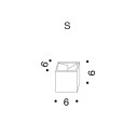 Cubo S Posacenere da tavola Nero Danese Milano dimensioni