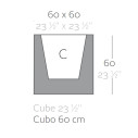 Cubo Vaso 60x60x60 cm Vondom dimensioni
