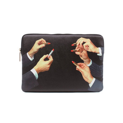Custodia da Laptop Lipsticks Black Seletti