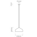 Cyrcus Cemento lampada a sospensione In-es.artdesign dimensioni