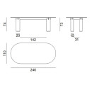 Daen 33 Tavolo L 240 Gervasoni dimensioni