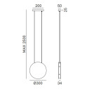 Dea 334.01.MA lampada a sospensione Il Fanale dimensioni