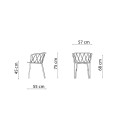 Daisy Set Tavolo Ø130 e 4 Poltrone metallo Vermobil dimensioni poltrona