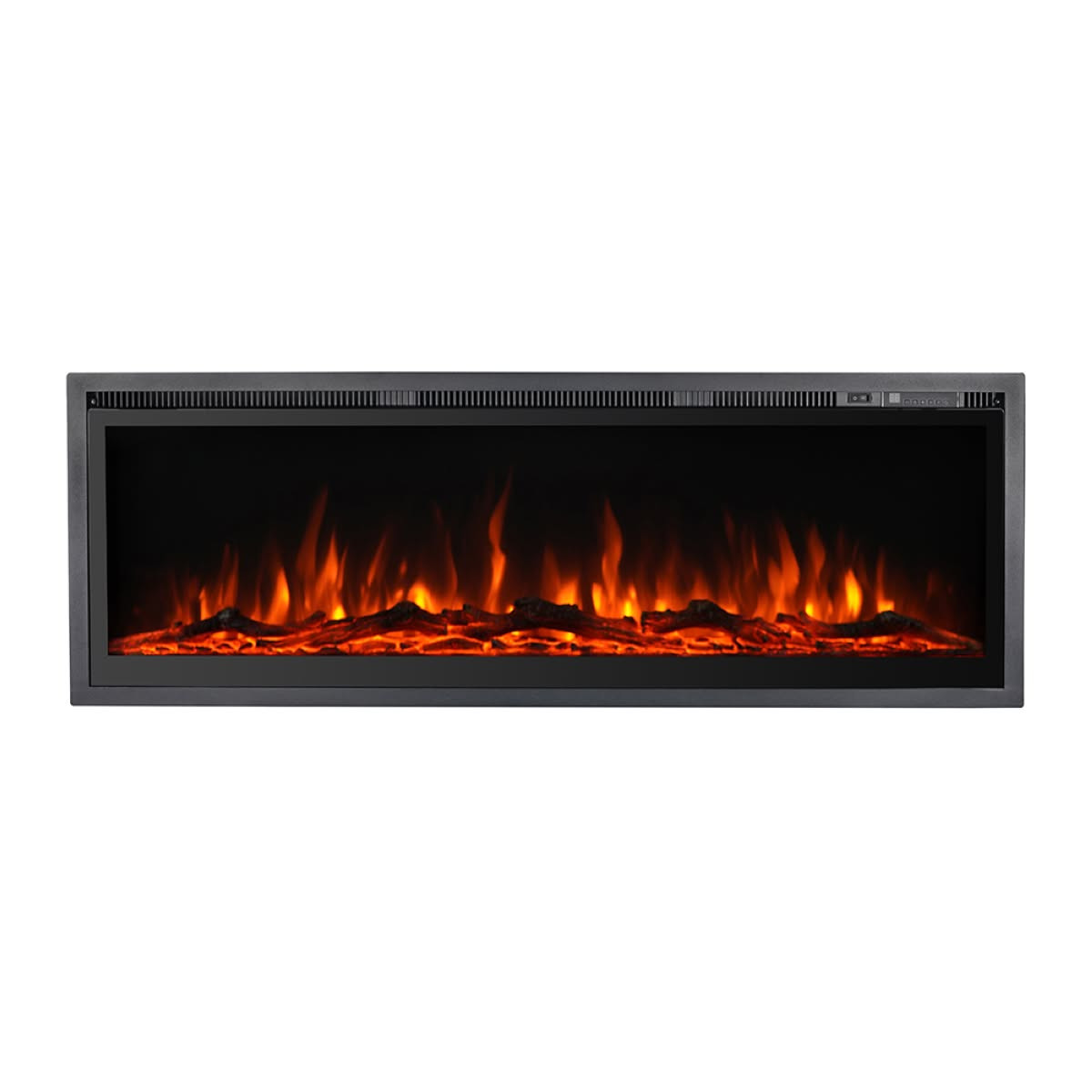 Camino elettrico da parete a incasso frontale Chicago 130 127x14x45