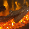 Camino elettrico da parete a incasso frontale Chicago 130 127x14x45 Divina Fire dettaglio