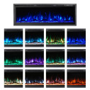 Camino elettrico da parete a incasso frontale Chicago 130 127x14x45 Divina Fire dettaglio