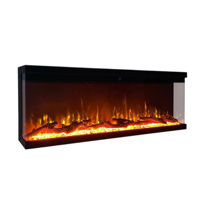 Camino elettrico da parete a incasso 3 Lati Boston 100 101,6x20x44