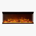 Camino elettrico da parete a incasso 3 Lati Boston 130 127x20x44 Divina Fire vista