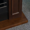 Camino elettrico da terra Jefferson in legno Noce 89,5x90,5x28 Divina Fire dettaglio