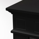Camino elettrico da terra Jefferson in legno Nero 89,5x90,5x28 Divina Fire dettaglio