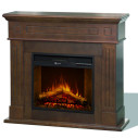 Camino elettrico da terra Cambridge in legno Noce 110x36x100 Divina Fire vista