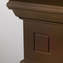 Camino elettrico da terra Cambridge in legno Noce 110x36x100 Divina Fire dettaglio