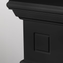 Camino elettrico da terra Cambridge in legno Nero 110x36x100 Divina Fire dettaglio